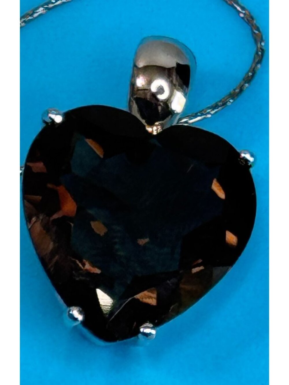 Chateau D'Argent David Sigal Smoky Quartz Heart Sterling Pendant Canada - Picture 6 of 9